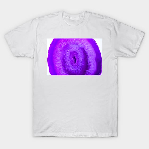 AGATE ULTRA VIOLET PURPLE NATURAL GEMSTONE T-Shirt by Overthetopsm
